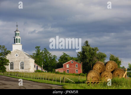 New York State, USA - The Palatine Church, near Nelliston, New York State, in the Mohawk Valley of New York State Stock Photo