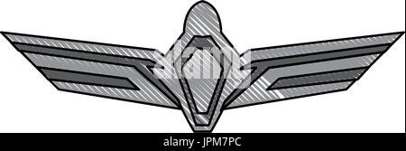 aviation emblem badge military and civil aviation icon Stock Vector