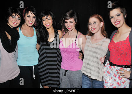 Jag6ed - Sarah Mann, Kristin McKnight, Jessica Anderson-Gwin, Jessica Agdeppa, Kaitlin Regan & Wesley Faucher from Crenshaw, California at the live taping of Randy Jackson's America's Best Dance Crew Season 6 Season Of The Superstars Episode 2 - Backstage of Stage 21 at the Warner Bros. Studios in Burbank, CA. The event took place on Sunday, April 3, 2011. Photo by Sthanlee B. Mirador Pacific Rim Photo Press.