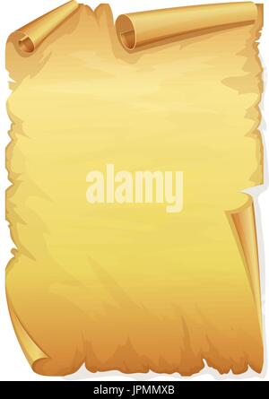 Big golden scroll of parchment  Stock Vector