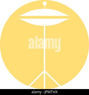 Battery cymbals isolated icon Stock Vector