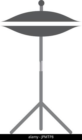 Battery cymbals isolated icon Stock Vector