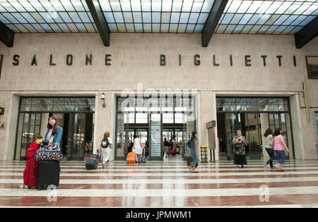 Inside the ticket hall of Firenze Santa Maria Novella railway station, Florence, Italy Stock Photo