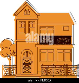 modern house icon over white background vector illustration Stock Vector