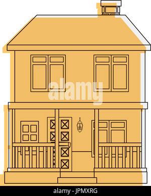 modern house icon over white background vector illustration Stock Vector