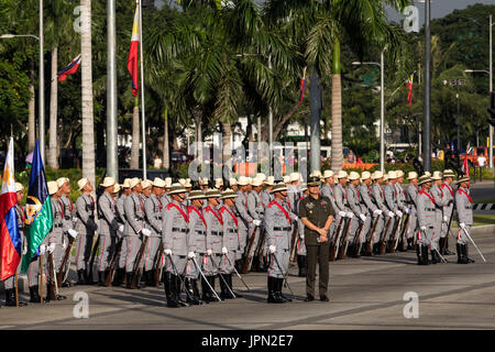 Military parade at Rizal Park, Manila, Philippines Stock Photo