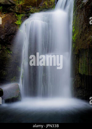 Lumsdale waterfalls just outside Matlock. Stock Photo