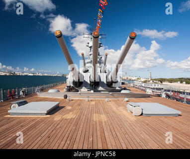 USS Missouri Memorial Pearl Harbor Hawaii Stock Photo