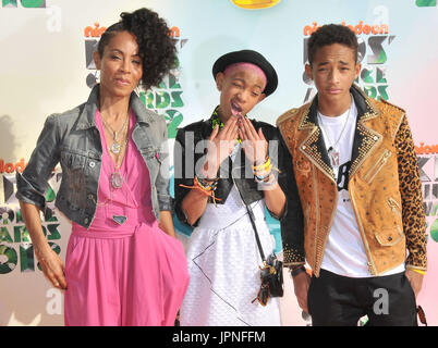 Jaden Smith and Willow Smith 2012 Kids Choice Awards held at Galen