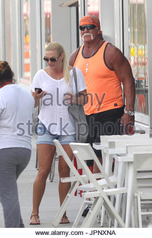 Hulk Hogan and his wife Jennifer McDaniel at the ITV studios London ...