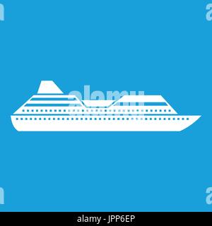 Cruise liner icon white Stock Vector