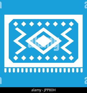 Turkish carpet icon white Stock Vector