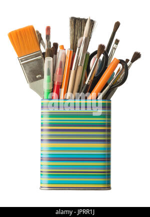 School supplies isolated on white Stock Photo