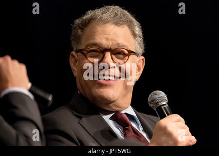 Senator Al Franken is seen at Cooper Union. U.S. Senator for Minnesota Al Franken participated in a conversation with comedian and late-night host Seth Meyers in the Great Hall at Cooper Union. At the event, organized by The Strand bookstore, Senator Franken discussed his career in politics and his new book 'Giant of the Senate.' Credit: PACIFIC PRESS/Alamy Live News Stock Photo
