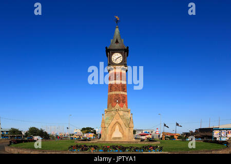 The Diamond Jubilee Clock Tower, Skegness town, Lincolnshire, England, UK Stock Photo