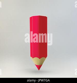 Red pencil icon Stock Vector