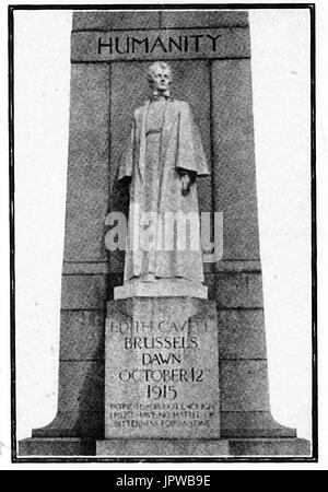 Memorial Statue of Nurse Edith Cavell, St Martin's place, London Stock Photo