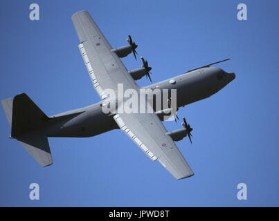 Royal AirForce RAF Lockheed Martin C-130J Hercules in the flying-display at the 1999 Fairford Royal International Air Tattoo RIAT RIAT Stock Photo