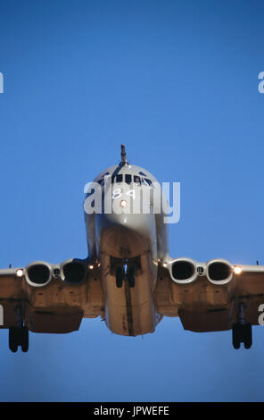 Royal Air Force RAF BAE Nimrod MR-2 on final-approach at the 1999 Royal International Air Tattoo RIAT Stock Photo