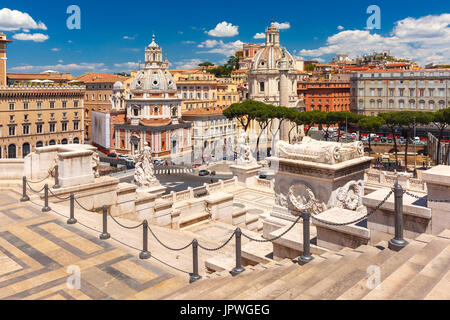 Ancient Trajan Forum in Rome, Italy Stock Photo
