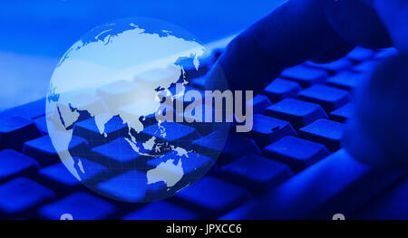Malware virus cyber attack, world cybersecurity Stock Photo