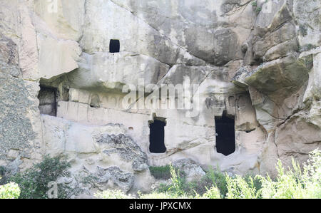 Handmade Caves in Ihlara Valley, Aksaray City, Turkey Stock Photo