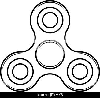 Fidget spinner toy. Isolated vector icon. Stock Vector