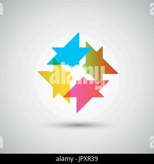 abstract colored triangles on a white background Stock Vector