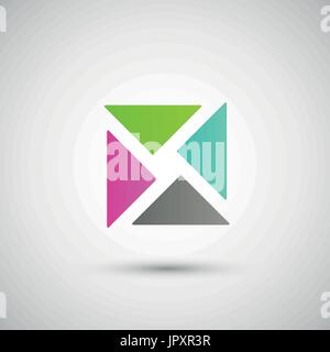 abstract colored triangles on a white background Stock Vector