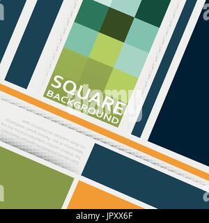 vector flat squares design cover Stock Vector