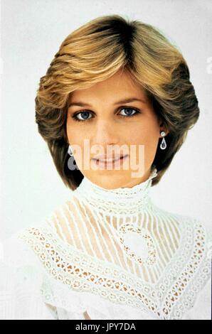 August 31, 2017 marks 20 years since Princess Diana's death. Diana Princess of Wales died from serious injuries in the early hours of August 31st 1997 after a car crash in Paris. Pictured: Princess Diana 1982. Credit: Globe Photos/ZUMAPRESS.com/Alamy Live News Stock Photo