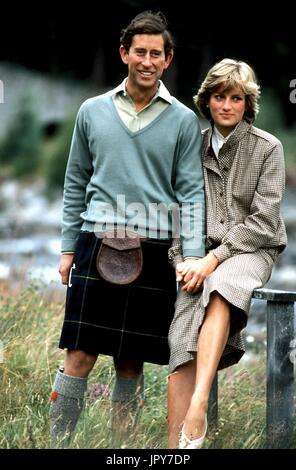 August 31, 2017 marks 20 years since Princess Diana's death. Diana Princess of Wales died from serious injuries in the early hours of August 31st 1997 after a car crash in Paris. Pictured: 1992 - Prince Charles And Princess Diana. Credit: Globe Photos/ZUMAPRESS.com/Alamy Live News Stock Photo