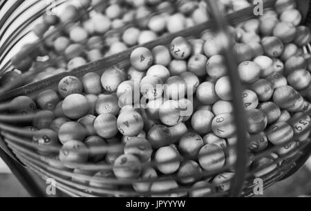 Vintage Bingo Numbers Tombola Game Stock Photo