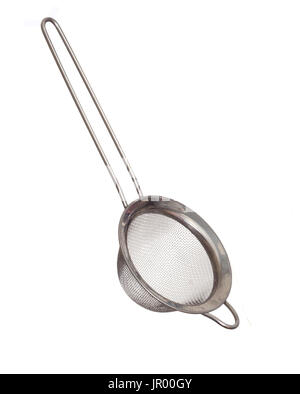 Tea strainer on white. Stock Photo