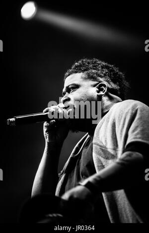 De La Soul performing at a music festival in British Columbia Canada in black and white. Stock Photo