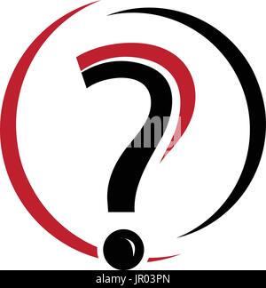 modern question mark , icon design, isolated on white background. Stock Vector
