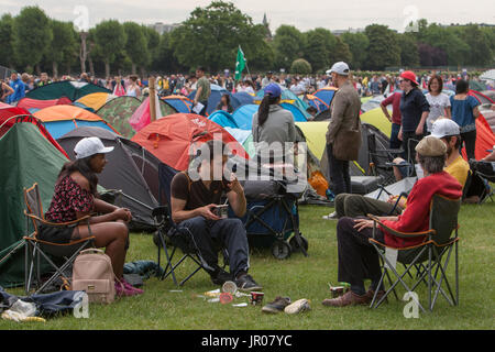 Queues and scenes around first day of Wimbledon.  Featuring: Atmosphere, View Where: London, United Kingdom When: 03 Jul 2017 Credit: Wheatley/WENN Stock Photo