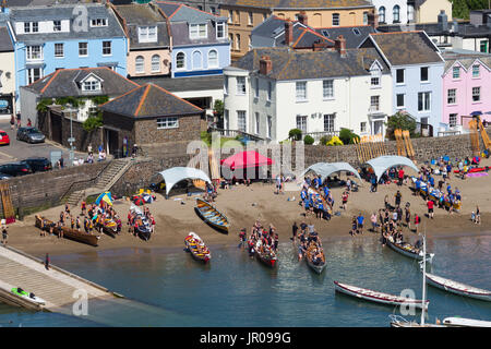 Ilfracombe Regatta 2017 boats departing from harbour Stock Photo