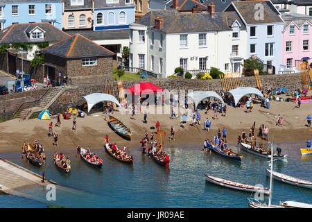 Ilfracombe Regatta 2017 boats departing from harbour Stock Photo