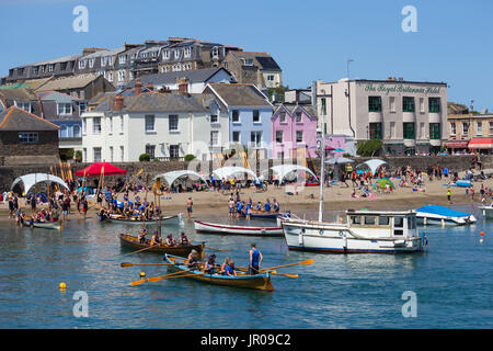 Ilfracombe Regatta 2017 boats departing from harbour Stock Photo