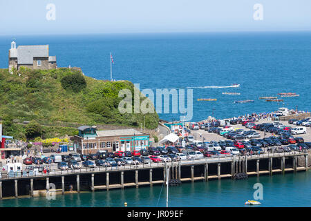 Ilfracombe Regatta 2017 boats departing from harbour Stock Photo