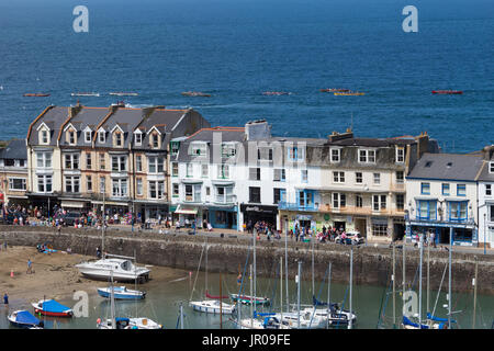 Ilfracombe Regatta 2017 boats departing from harbour Stock Photo