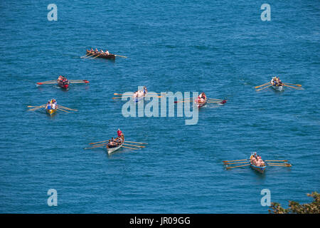 Ilfracombe Regatta 2017 boats departing from harbour Stock Photo