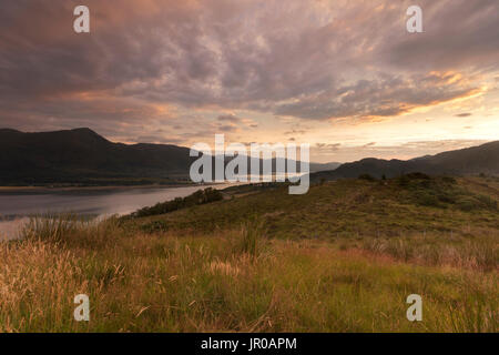Sunrise along Loch Linnhe, Highlands of Scotland Stock Photo