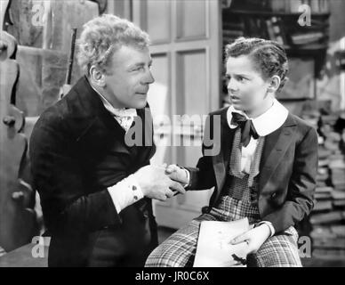 LITTLE LORD FAUNTLEROY 1936 United Artists film with Freddie Bartholomew at right and C. Aubrey Smith Stock Photo