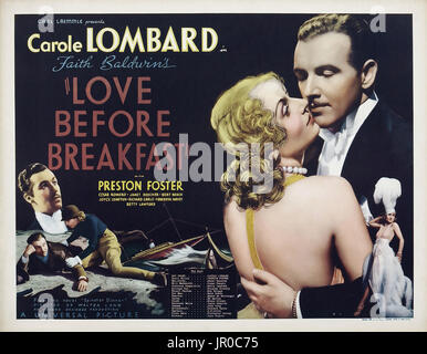 LOVE BEFORE BREAKFAST (1936) CAROLE LOMBARD WALTER LANG (DIR Stock ...