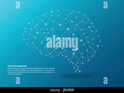 Brain mapping concept illustration Stock Vector