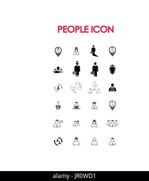 Set people vector design icon Stock Vector