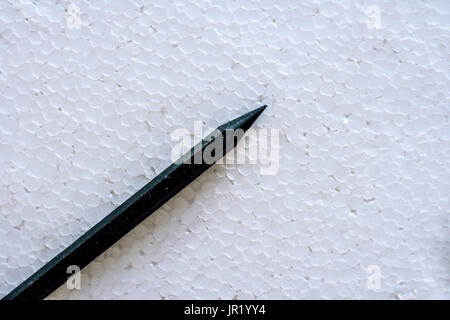 Dark Green colored crayon isolated on white. Stock Photo
