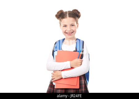 School girl feeling happiness Stock Photo